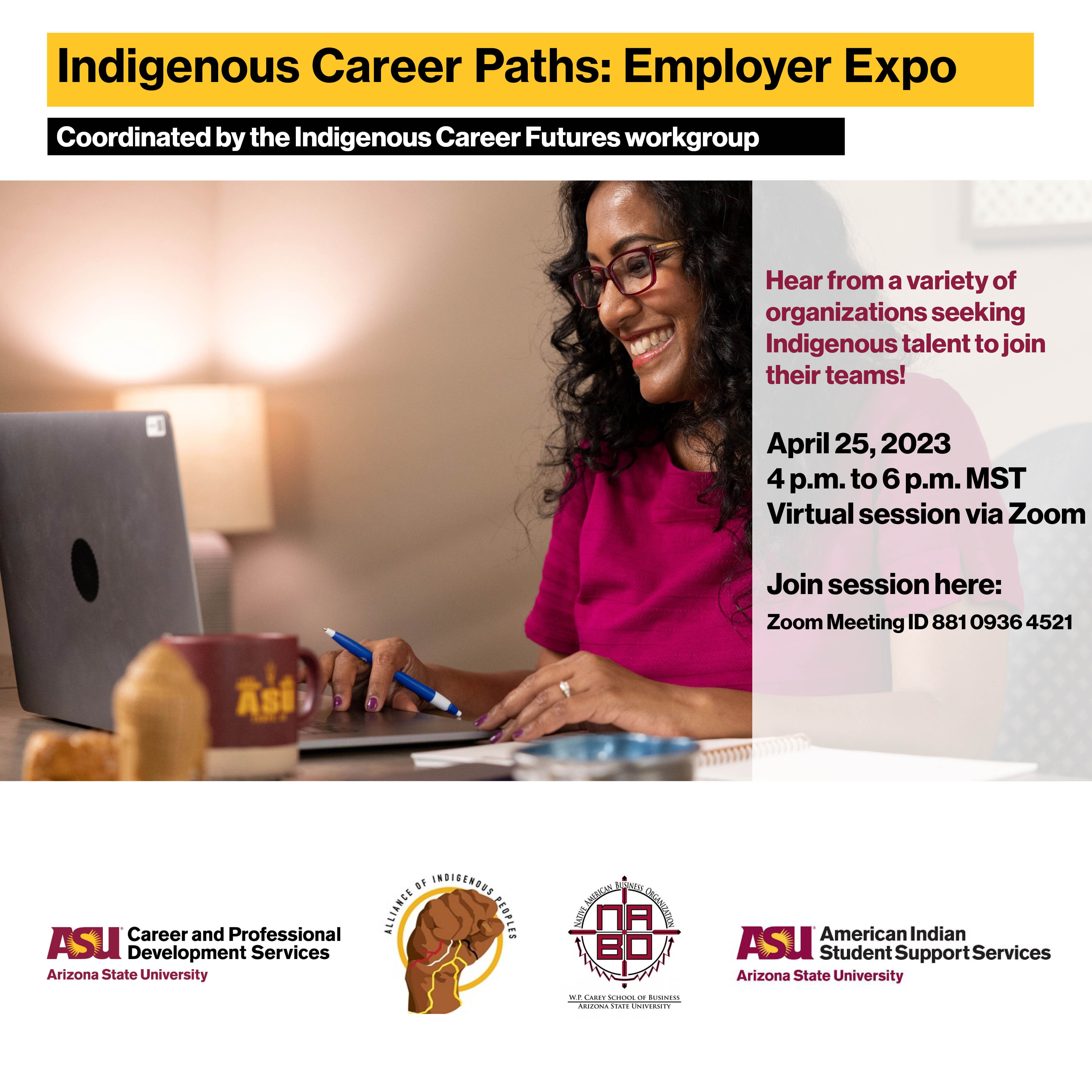 Indigenous Career Paths flyer (Virtual)