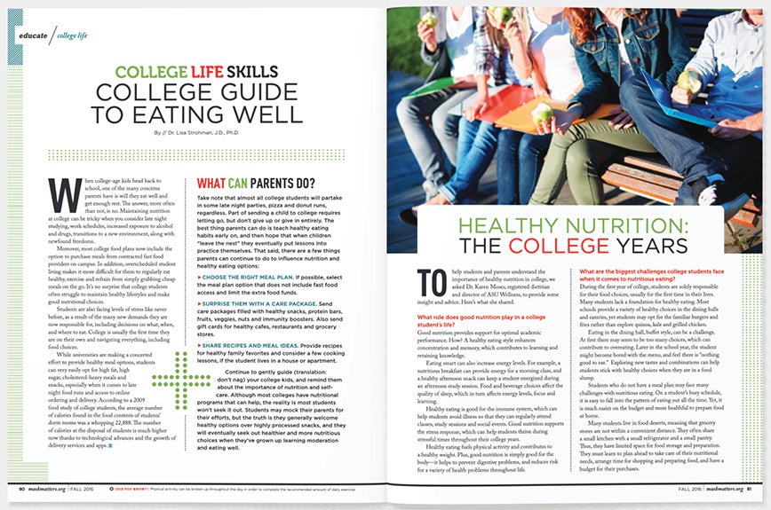 College Life Skills: College Guide to Eating Well