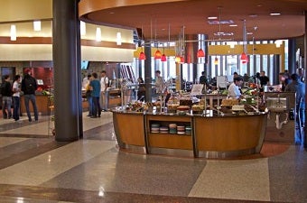 Photo of on campus dining hall area