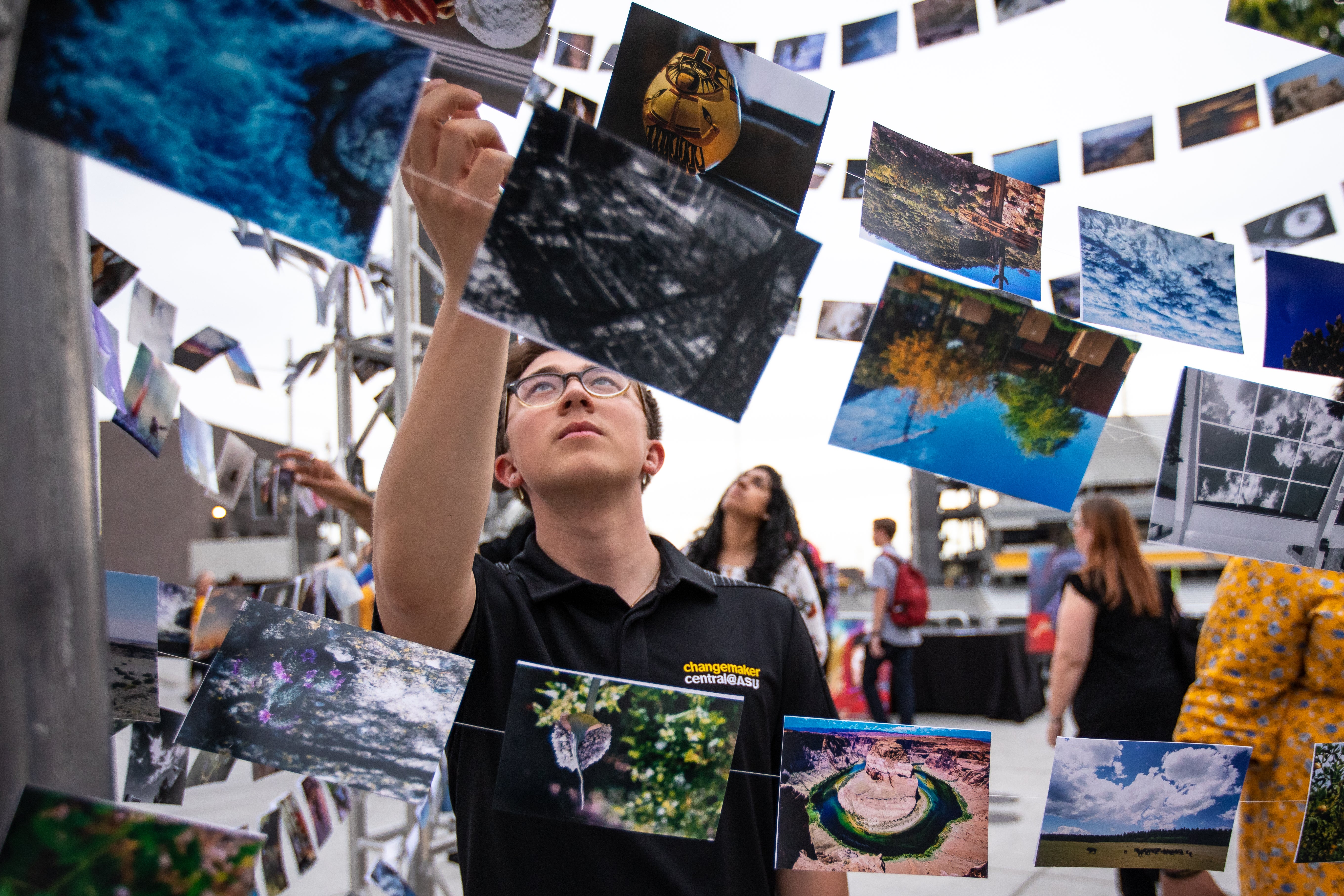 A student participates in the inaugural Change the World event in 2019.