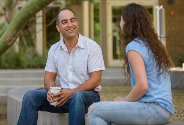 People in conversation
