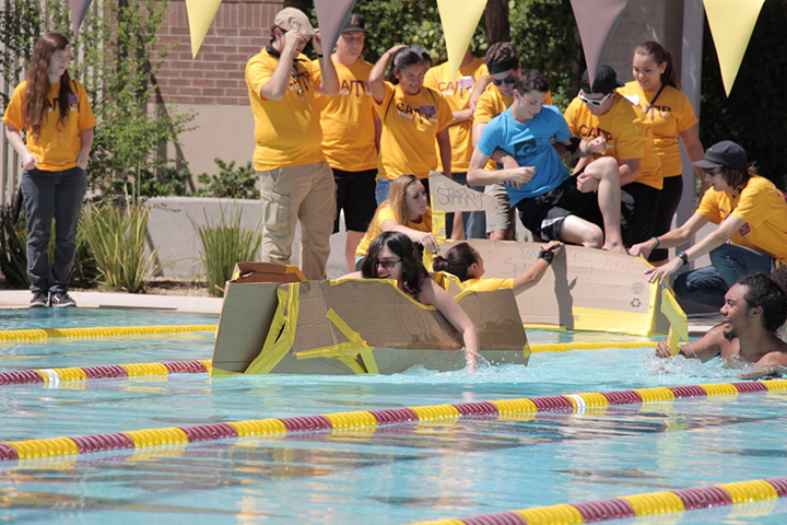 annual cardboard boat regatta