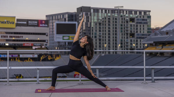 Yoga instructor Biannca Dominguez